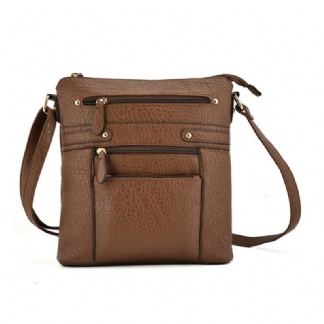 Damskie Wielowarstwowe Kieszenie Na Suwak Torby Kurierskie Casual Torby Na Ramię Torby Crossbody