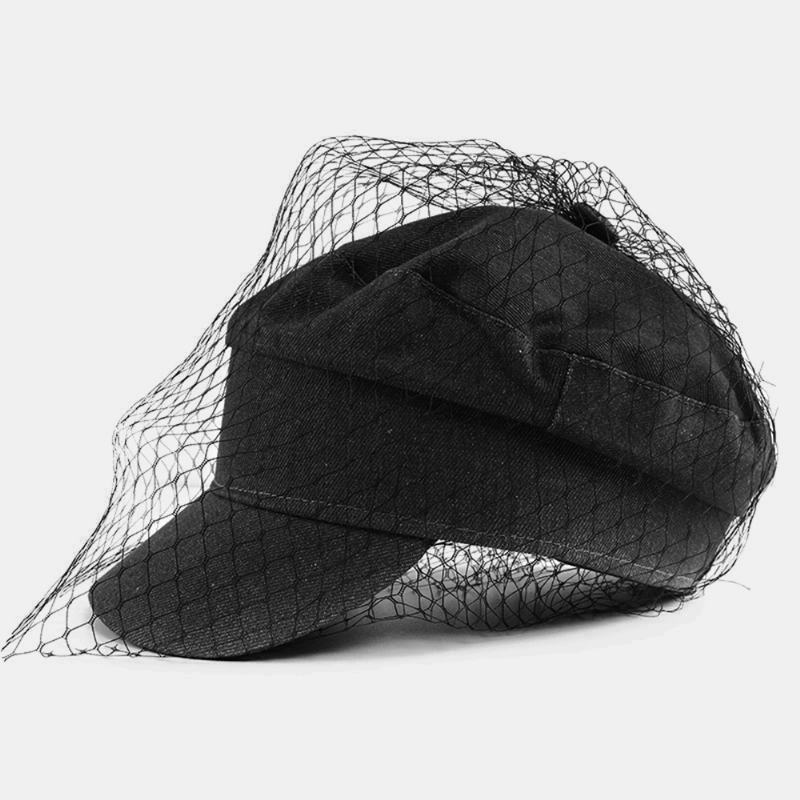 Denim Mesh Navy Cap CZapka Z Daszkiem Płaskie CZapki Dzika Anglia CZapka Wojskowa Kapitan CZapki Granatowe CZapki