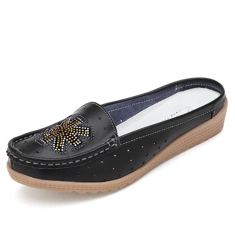 Dorywczo Hollow Out Slip On Flat Loafers Dla Kobiet