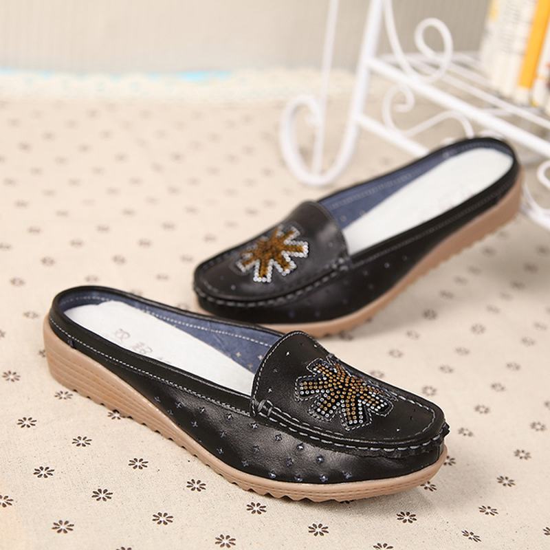 Dorywczo Hollow Out Slip On Flat Loafers Dla Kobiet