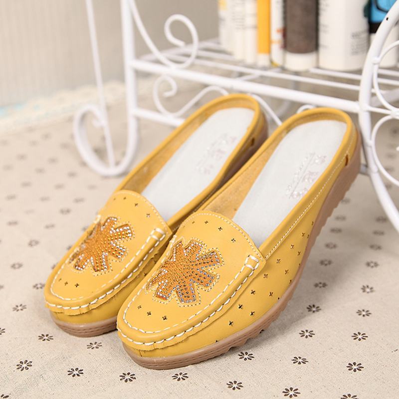 Dorywczo Hollow Out Slip On Flat Loafers Dla Kobiet