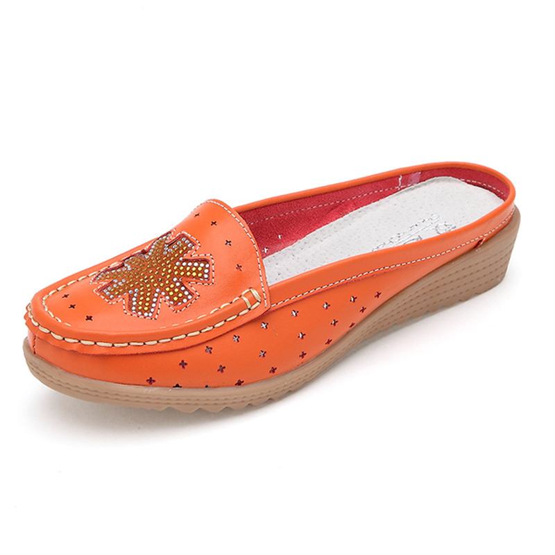 Dorywczo Hollow Out Slip On Flat Loafers Dla Kobiet