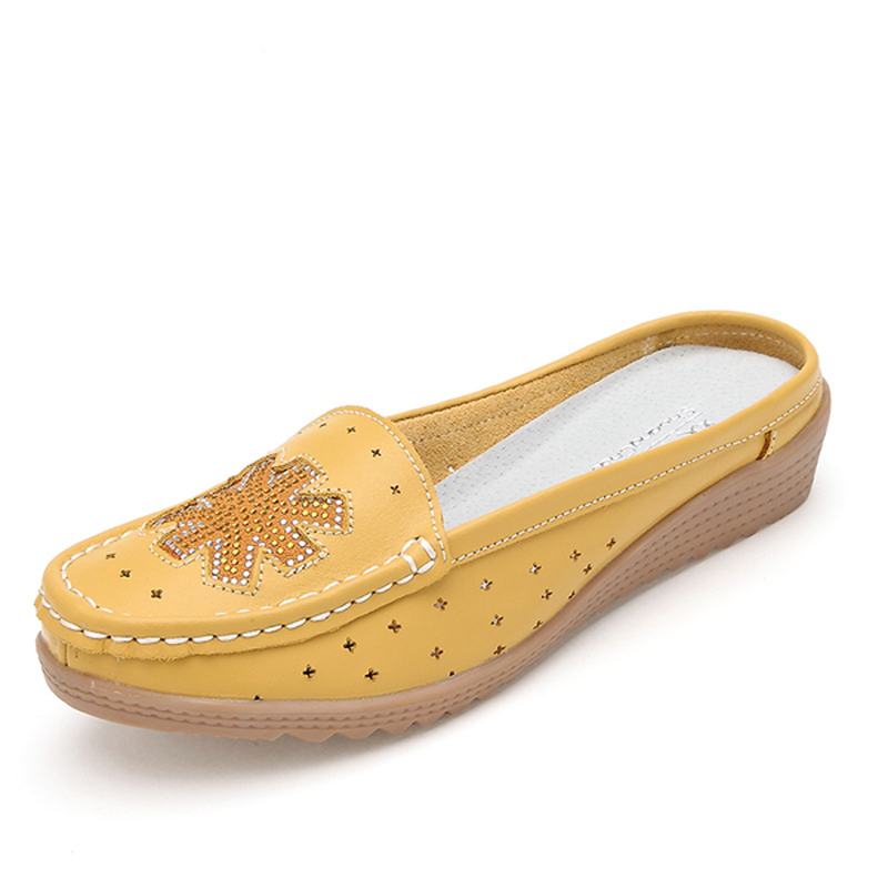 Dorywczo Hollow Out Slip On Flat Loafers Dla Kobiet