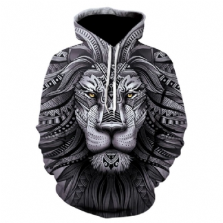 Druk Cyfrowy 3d Lion Baseball Uniform Hoodie