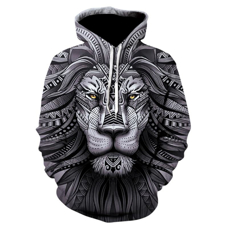 Druk Cyfrowy 3d Lion Baseball Uniform Hoodie