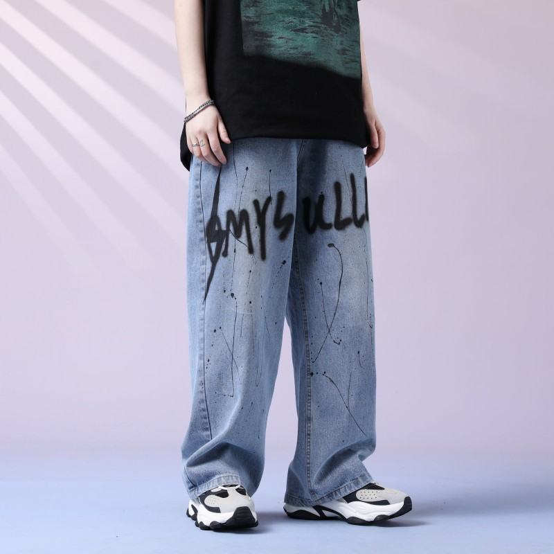 Dżinsy Z Paskiem W Stylu Vintage Z Paskiem Sick Peak