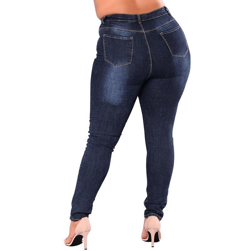 Dżinsy Z Wysokim Stanem Femme Damskie 5xl 6xl 7xl Legginsy W Dużych Rozmiarach Niebieskie Dżinsy Obcisłe Dżinsy Ołówkowe Spodnie Stretch Bodycon Wąskie Spodnie