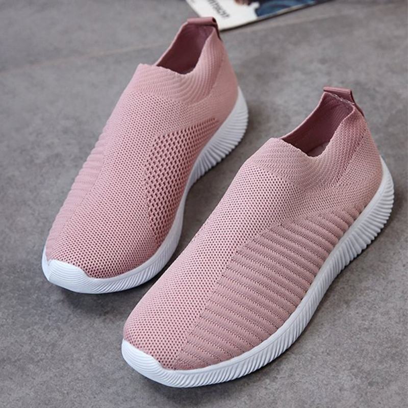 Duży Rozmiar Damskiej Siateczki Outdoor Slip On Sneakers