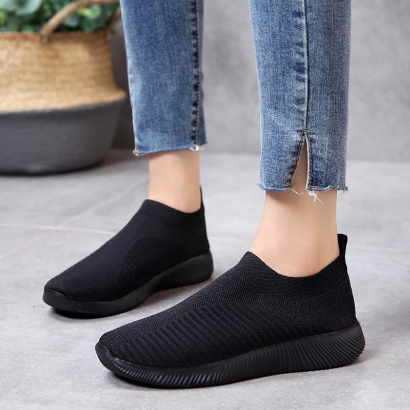 Duży Rozmiar Damskiej Siateczki Outdoor Slip On Sneakers