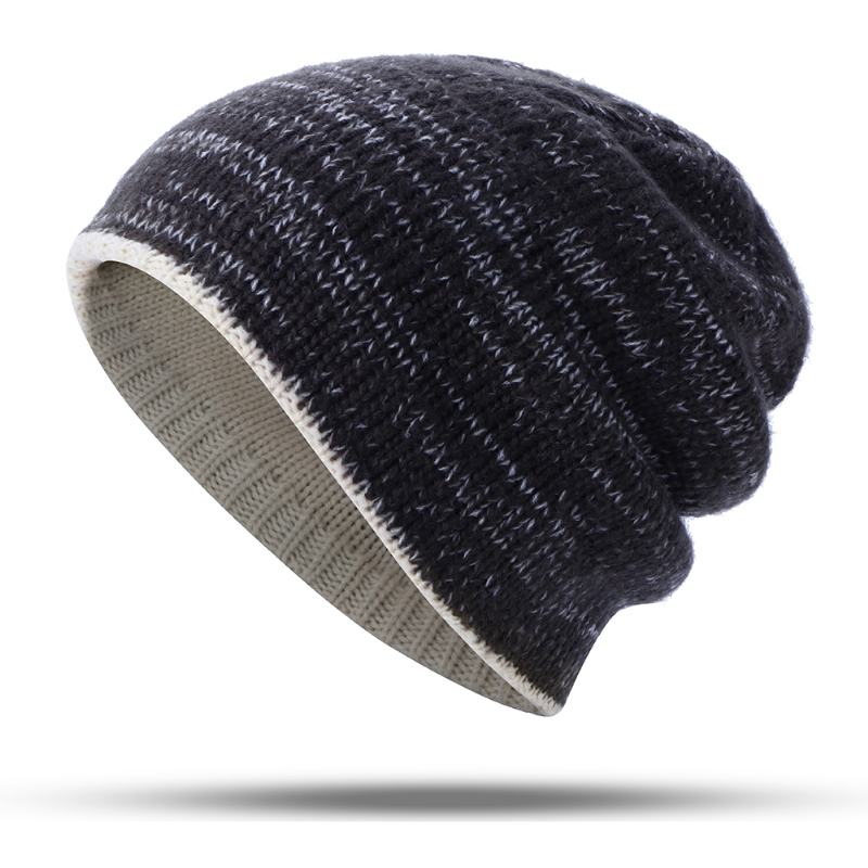 Dwustronna Dwuwarstwowa Dzianinowa CZapka Beanie