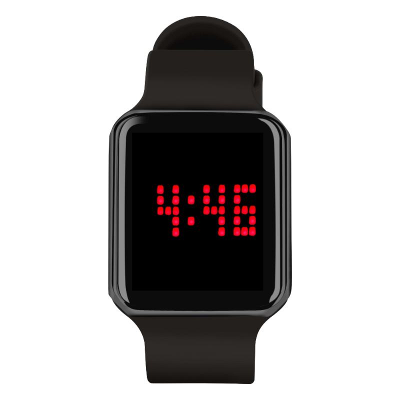 Dynamiczny Kalendarz Alarmowy Z Ekranem Led 12/24 Godzin Świecący Wodoodporny Silikonowy Pasek Cyfrowy Zegarek