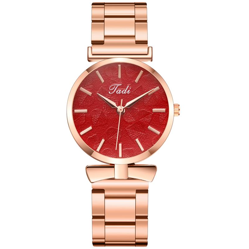 Elegancki Design Bez Numeru Wybierania Casual Ladies Wrist Watch Rose Gold Case Full Quartz Watch