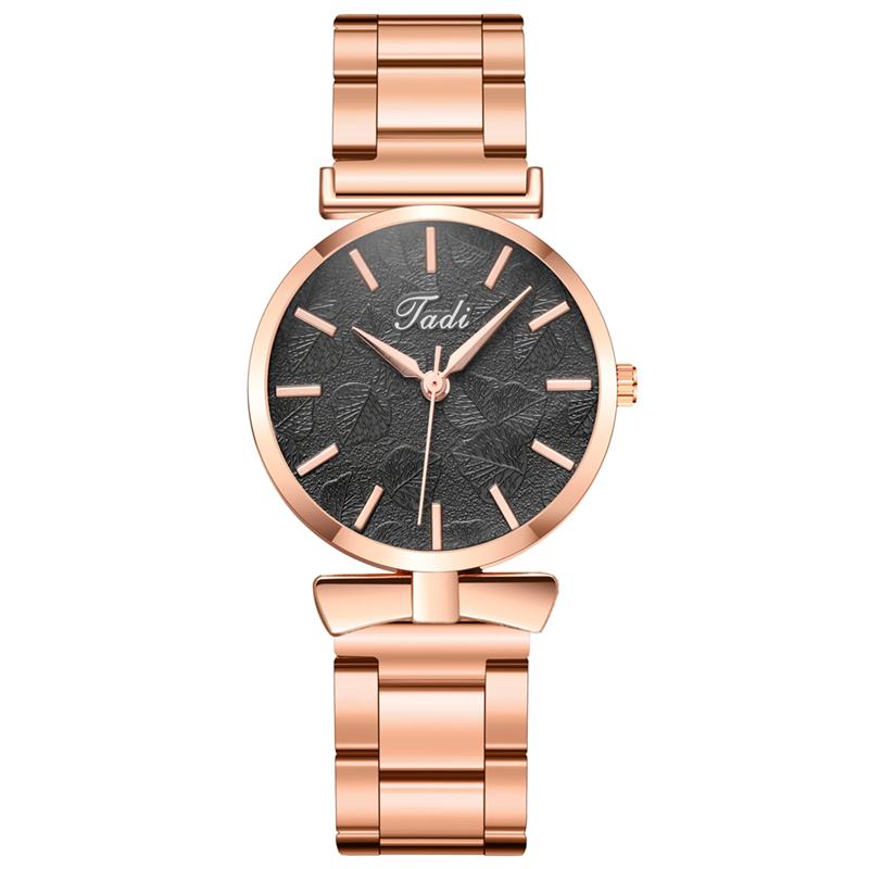 Elegancki Design Bez Numeru Wybierania Casual Ladies Wrist Watch Rose Gold Case Full Quartz Watch