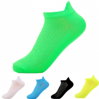 Fluorescencyjne Kolory Męskie Krótkie Skarpety Rurkowe Casual Oddychające Skarpety Sportowe