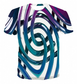 Geometryczny Wzór 3d Druk Cyfrowy T-shirt