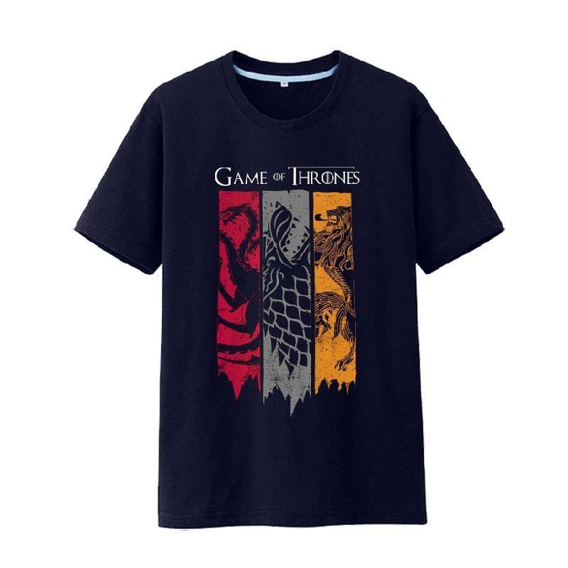 Gra O Tron Lodu I Ognia Stark Tagelian Family Logo Bawełniana Koszulka Z Krótkim Rękawem Dla Mężczyzn I Kobiet