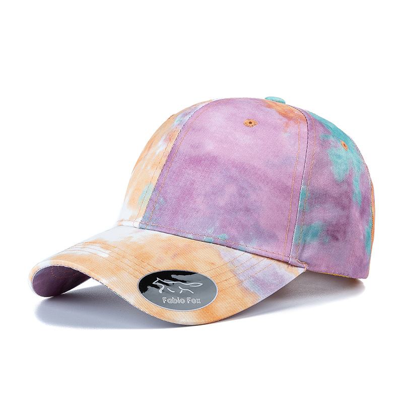 Gradientowa Kolorowa CZapka W Stylu Outdoorowym Tie-dye