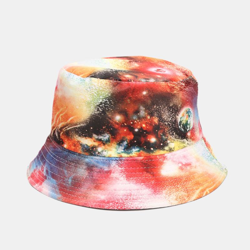Graffiti Galaxy Fisherman Hat Damski Bawełniany Kapelusz Z Miską Bucket Hat
