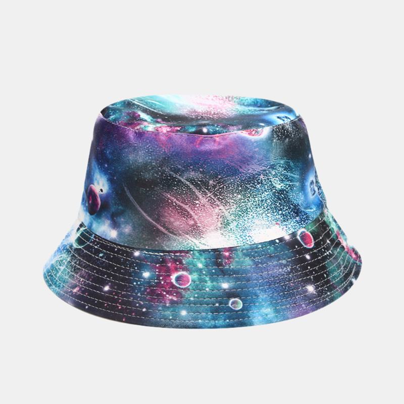 Graffiti Galaxy Fisherman Hat Damski Bawełniany Kapelusz Z Miską Bucket Hat