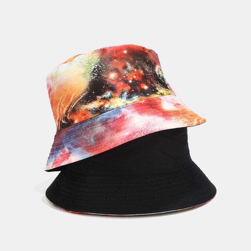 Graffiti Galaxy Fisherman Hat Damski Bawełniany Kapelusz Z Miską Bucket Hat