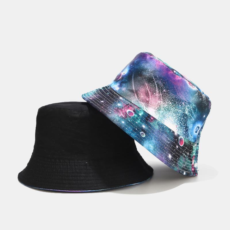 Graffiti Galaxy Fisherman Hat Damski Bawełniany Kapelusz Z Miską Bucket Hat