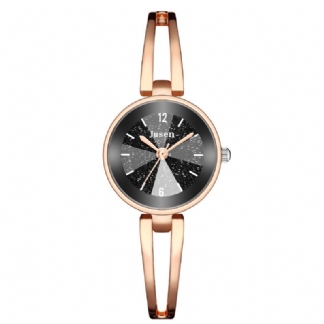 Hollow Metalowy Pasek Moda Simple Dial Ladies Dress Damskie Quartz Watch