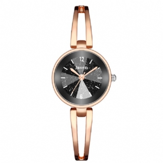 Hollow Metalowy Pasek Moda Simple Dial Ladies Dress Damskie Quartz Watch