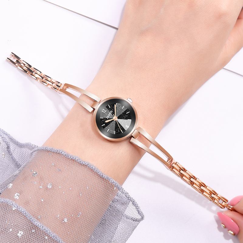 Hollow Metalowy Pasek Moda Simple Dial Ladies Dress Damskie Quartz Watch