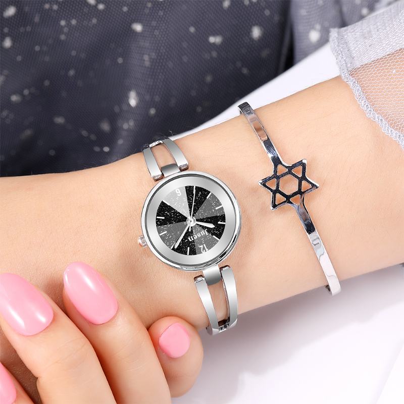 Hollow Metalowy Pasek Moda Simple Dial Ladies Dress Damskie Quartz Watch