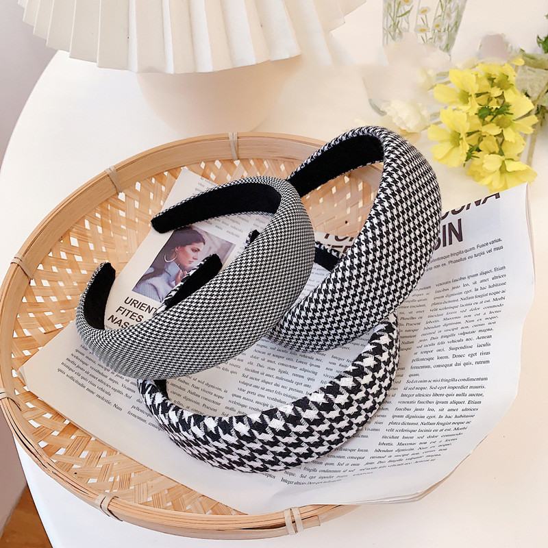 Houndstooth Sponge Headband Moda Wide Edge Fabric