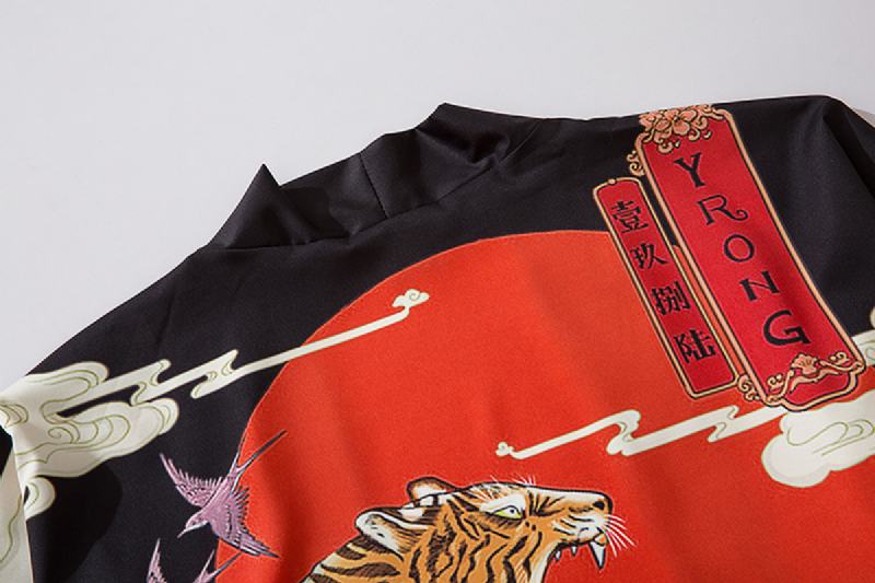 Japoński Strój Szaty Ukiyo-e Tiger Drukowanie Kimono