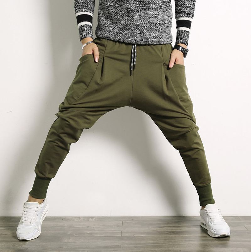 Japońskie Spodnie W Jednolitym Kolorze Plus Size Harem Spodnie Na Szelkach Młodzieżowe Spodnie Na Co Dzień Męskie Spodnie
