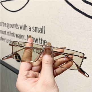 Jasnozielone Okulary Przeciwsłoneczne Z Metalową Ramką
