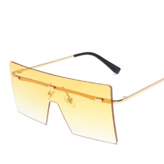 Jednoczęściowe Okulary Przeciwsłoneczne Z Dużą Ramką Damskie Kwadratowe Bezramkowe Okulary Przeciwsłoneczne W Oceanie