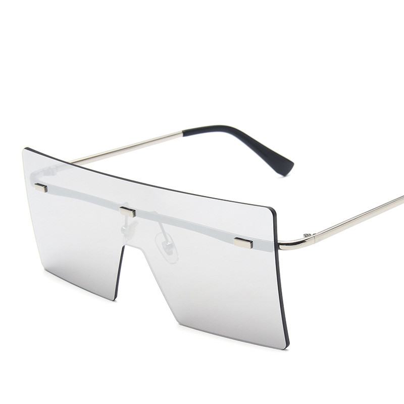Jednoczęściowe Okulary Przeciwsłoneczne Z Dużą Ramką Damskie Kwadratowe Bezramkowe Okulary Przeciwsłoneczne W Oceanie