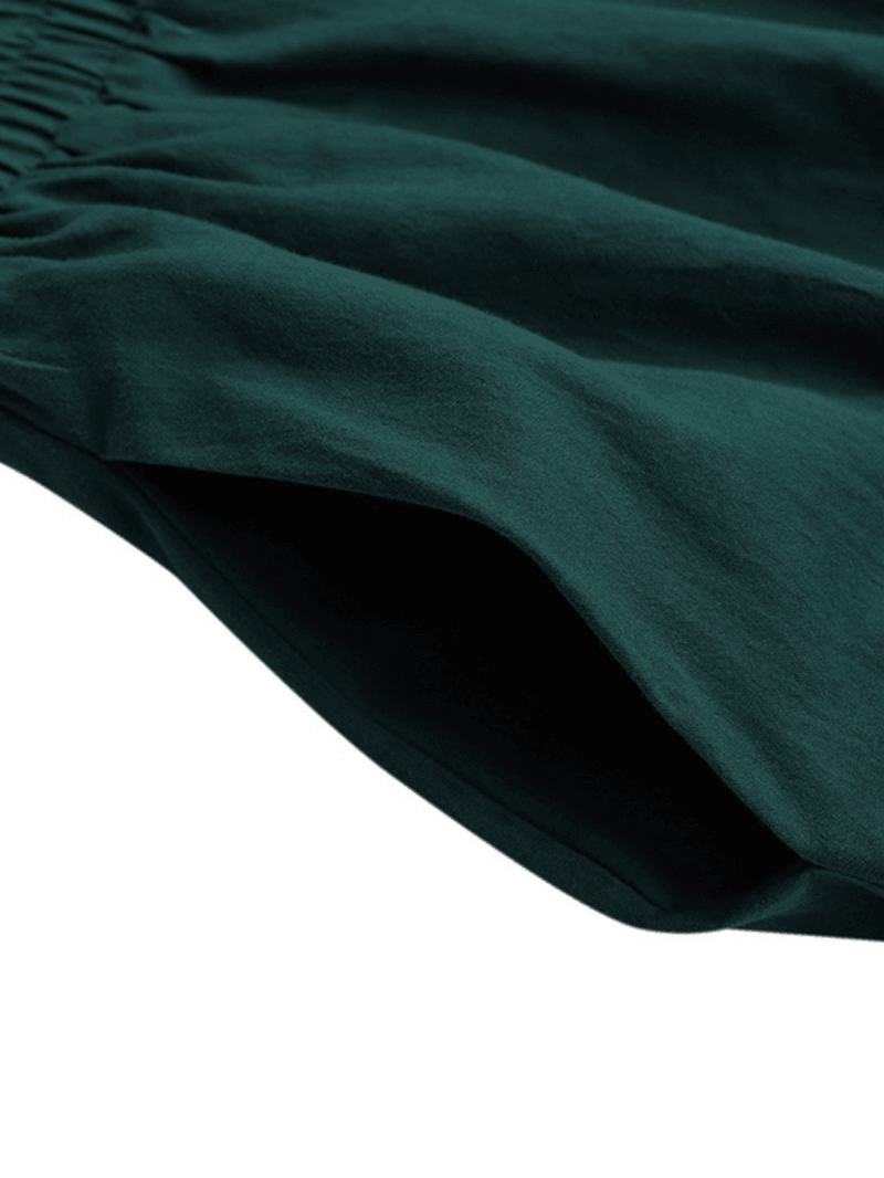 Jednolity Kolor A-line Ruffle Hem Elastyczny Pas Plisowane Spódnice Na Co Dzień Dla Kobiet
