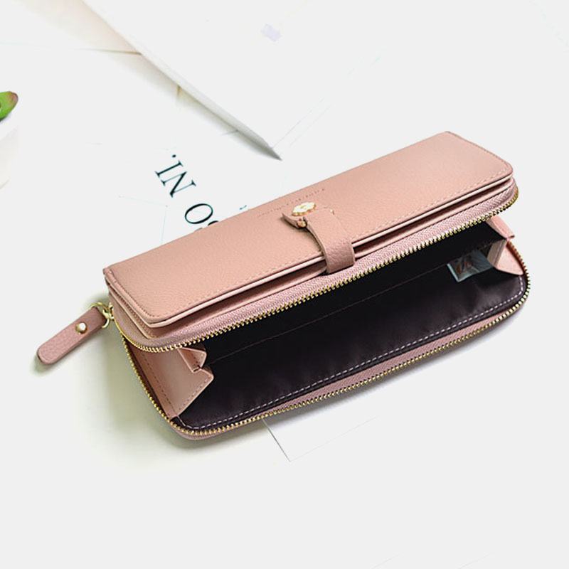 Kobiety 10 Miejsc Na Karty Zipper Long Wallet Portmones Bags Bag