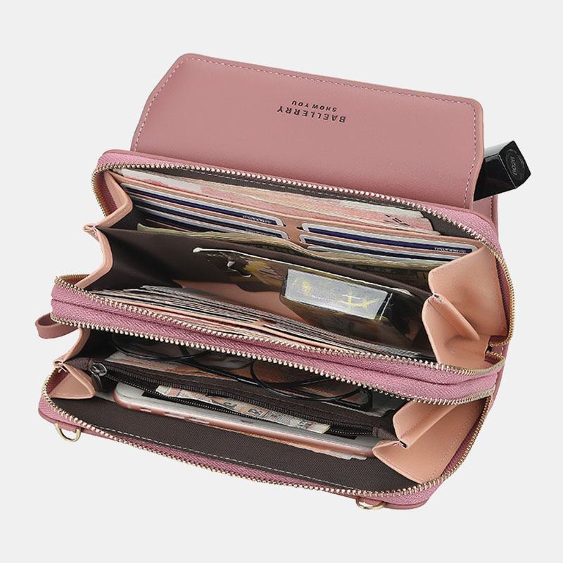 Kobiety 12 Gniazda Karty Bag W Torbie Crossbody Duże Pojemność