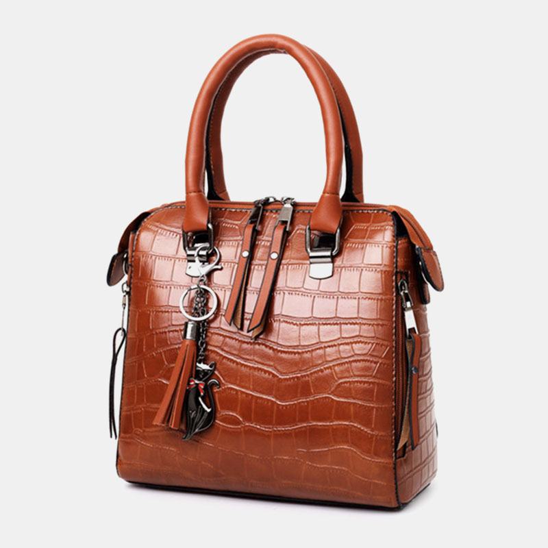 Kobiety 4 Sztuk Faux Leather Soft Solid Color Suit Torebka Crossbody Torba Kopertówka Portfel Na Karty