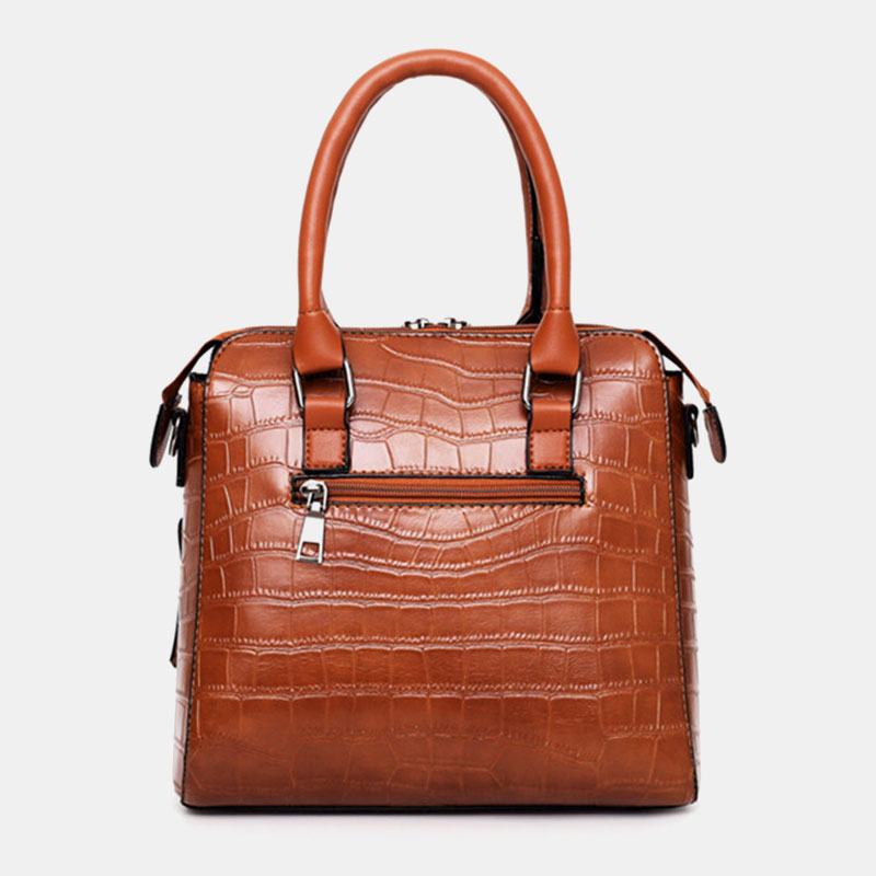 Kobiety 4 Sztuk Faux Leather Soft Solid Color Suit Torebka Crossbody Torba Kopertówka Portfel Na Karty