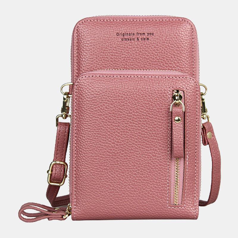 Kobiety 8 Miejsc Na Karty Solidna Codzienna Torba Na Telefon Torba Na Ramię Crossbody