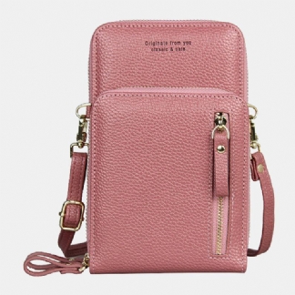 Kobiety 8 Miejsc Na Karty Solidna Codzienna Torba Na Telefon Torba Na Ramię Crossbody