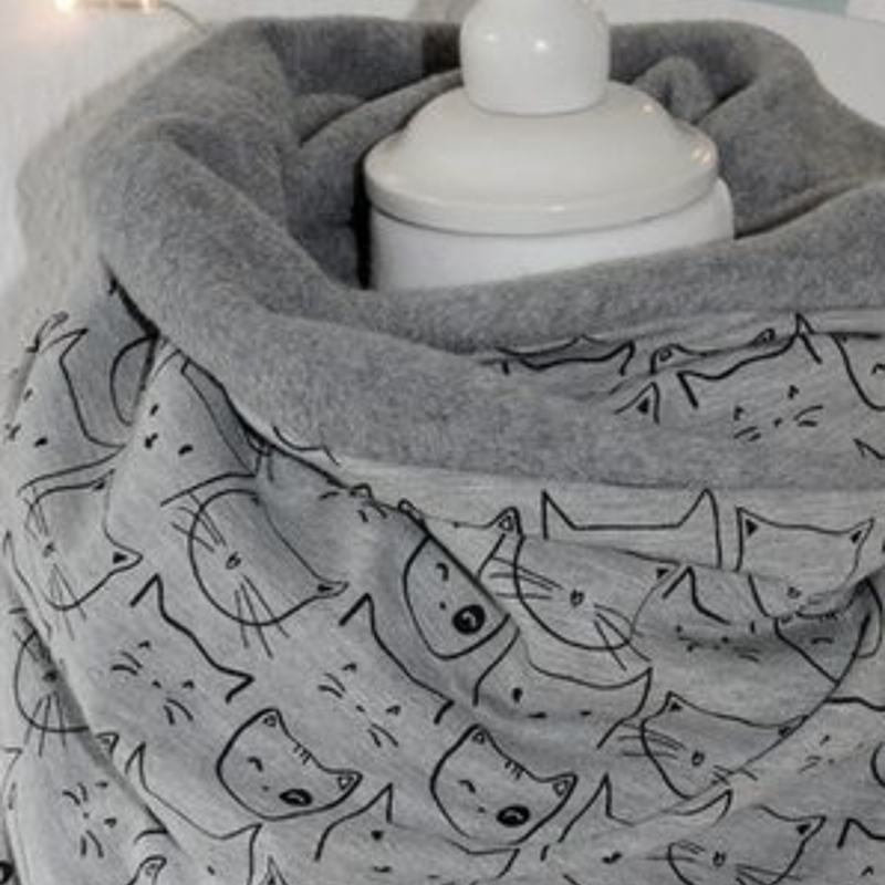 Kobiety Bawełna Plus Gruby Utrzymać Ciepło Zima Na Zewnątrz Dorywczo Cute Cartoon Koty Wzór Wielofunkcyjny Szalik Szal