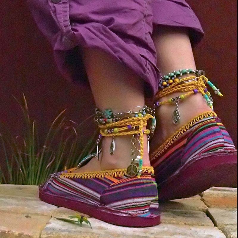 Kobiety Bohemian Slip On Casual Flats