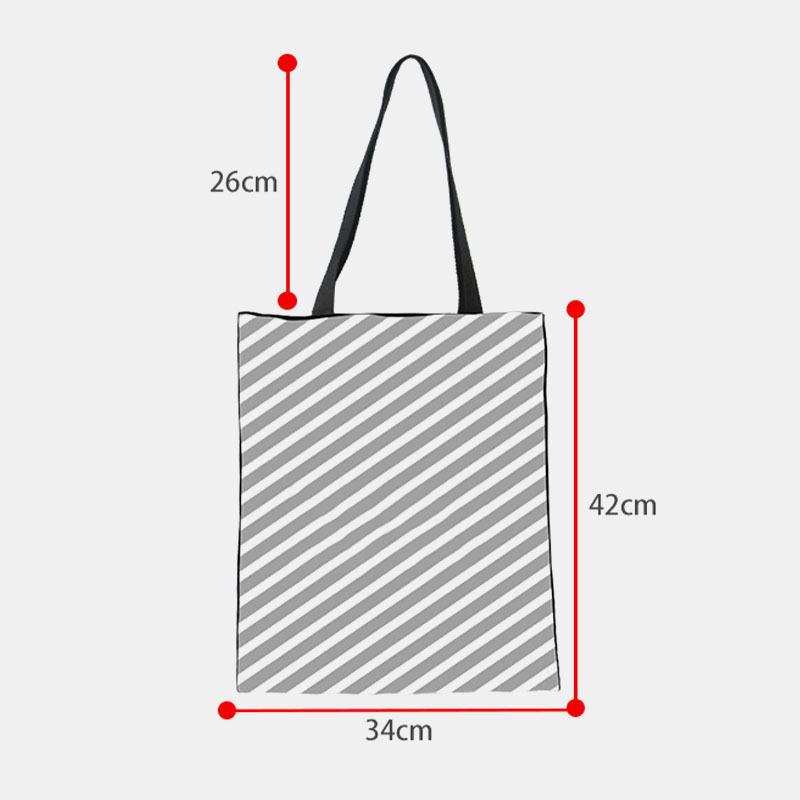 Kobiety Canvas Breaking Hole Denim 3d Cute Kot Dog Wzór Casual Outdoor Torebka Torba Na Ramię Tote