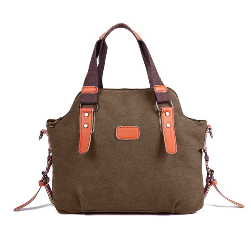 Kobiety Canvas Casual Vintage Duża Pojemność Płócienna Torebka Torba Na Ramię Torby Crossbody