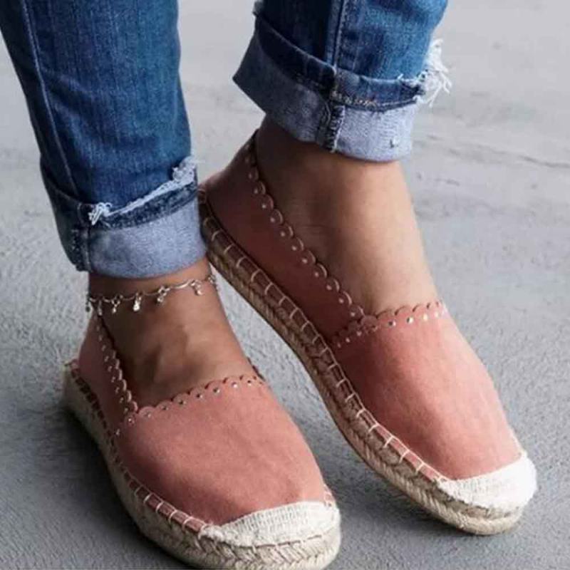 Kobiety Casual Oddychające Espadrille Płaskie Slip On Flats