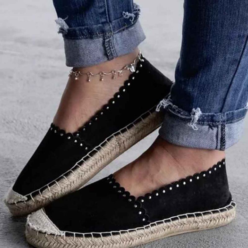 Kobiety Casual Oddychające Espadrille Płaskie Slip On Flats