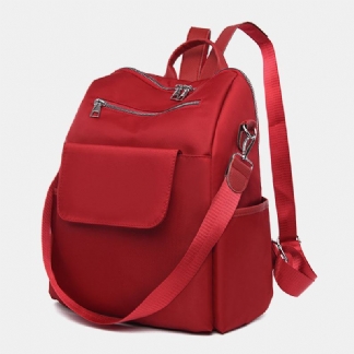 Kobiety Casual Oxford Duża Pojemność Flap Pocket Convertible Strap Outdoor Travel Torba Przez Ramię Backpack