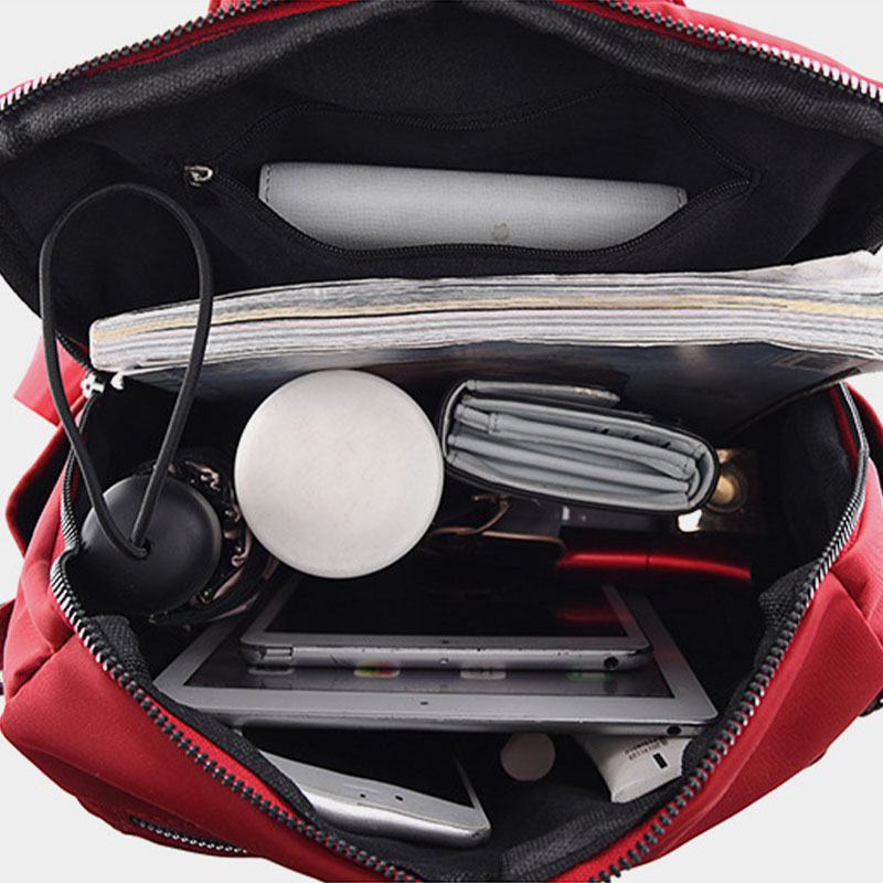 Kobiety Casual Oxford Duża Pojemność Flap Pocket Convertible Strap Outdoor Travel Torba Przez Ramię Backpack